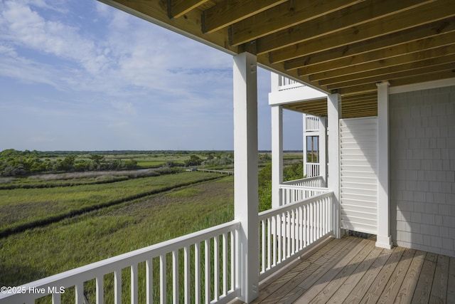 128 Sea Oaks Ct, North Topsail Beach, NC 28460 - wooden terrace with a view of countryside