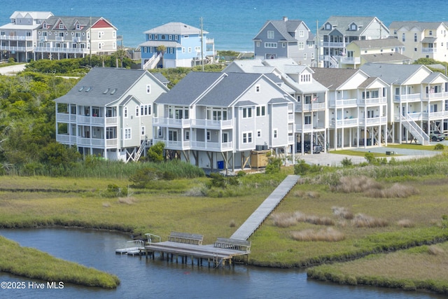 128 Sea Oaks Ct, North Topsail Beach, NC 28460 - aerial view of residential area with a large body of water