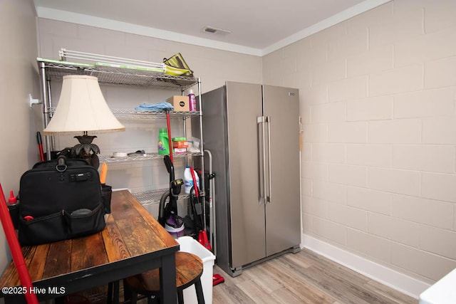 565 Salter Path Rd Unit S-5, Pine Knoll Shores, NC 28512 - home office with light wood-style flooring and crown molding