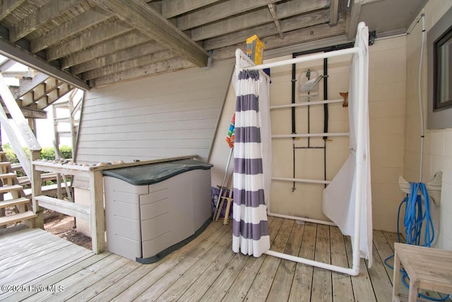 565 Salter Path Rd Unit S-5, Pine Knoll Shores, NC 28512 - view of wooden deck
