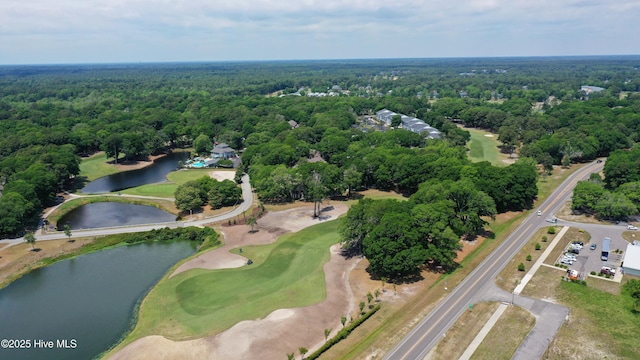 265 Creek View Dr, Sunset Beach, NC 28468 - view of property location featuring a nearby body of water, a heavily wooded area, and a golf course