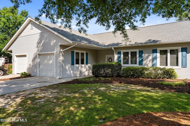 293 Bonnet Way, Southport, NC 28461 - single story home featuring a garage, driveway, a front yard, and roof with shingles