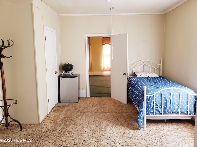 809 Conway Rd, Fair Bluff, NC 28439 - bedroom featuring carpet flooring, crown molding, and connected bathroom