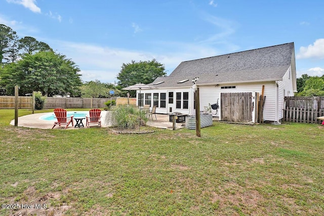 rear view of property with a patio