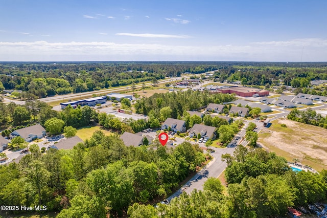 aerial view of residential area