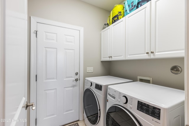2016 Ashbrook Ct, Leland, NC 28451 - washroom with cabinet space, separate washer and dryer, and light tile patterned floors