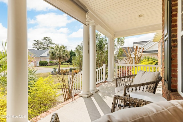 2016 Ashbrook Ct, Leland, NC 28451 - view of patio / terrace with covered porch and an outdoor hangout area