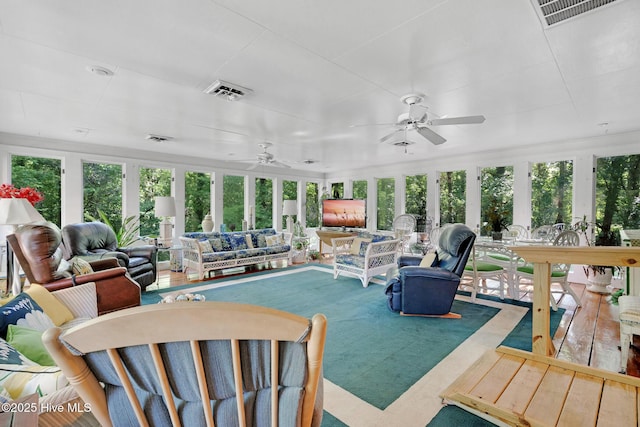view of sunroom