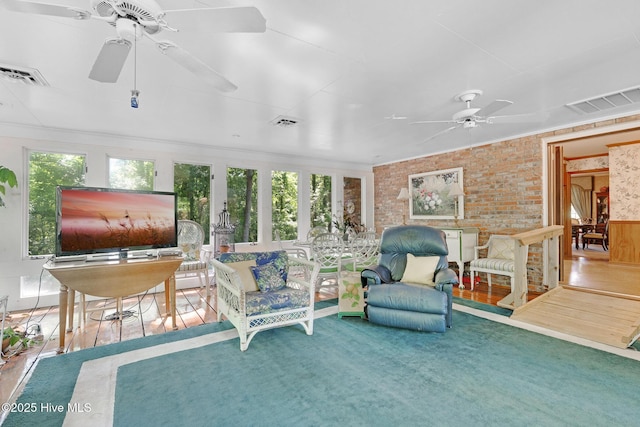 view of sunroom