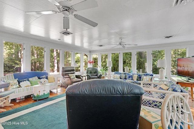 sunroom featuring healthy amount of natural light