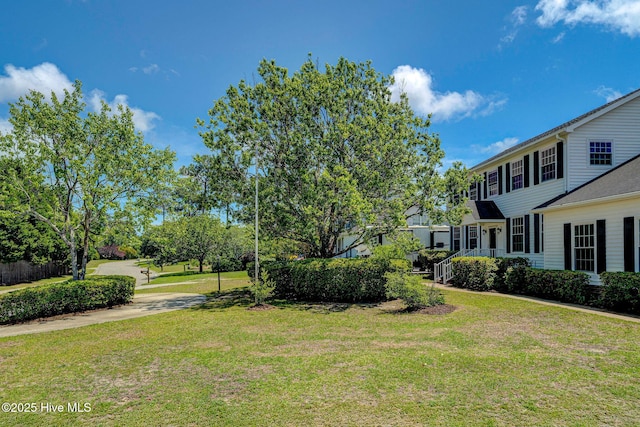 view of grassy yard