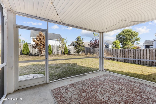 211 Willow Ridge Dr, Holly Ridge, NC 28445 - unfurnished sunroom featuring a residential view