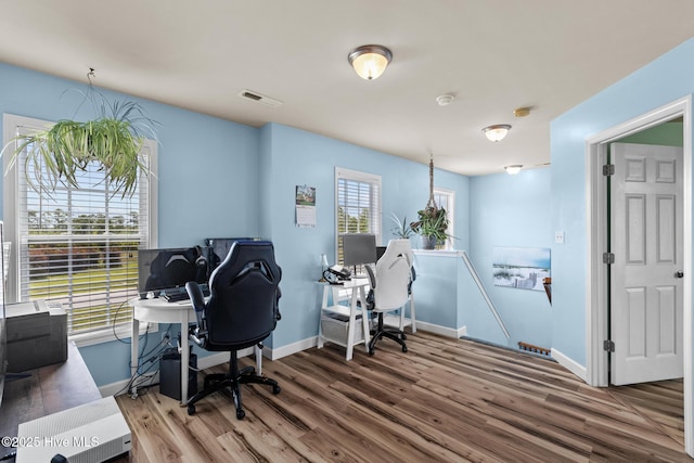 134 Inverness Dr, Hubert, NC 28539 - home office featuring wood finished floors and baseboards