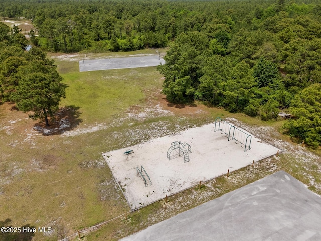 134 Inverness Dr, Hubert, NC 28539 - bird's eye view of a heavily wooded area