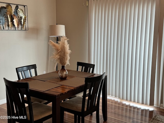 dining area featuring radiator heating unit