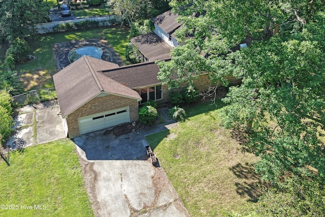 view from above of property