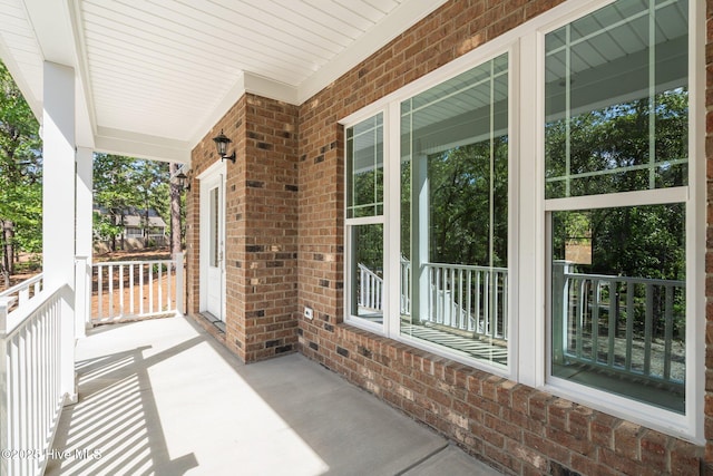 view of patio with covered porch