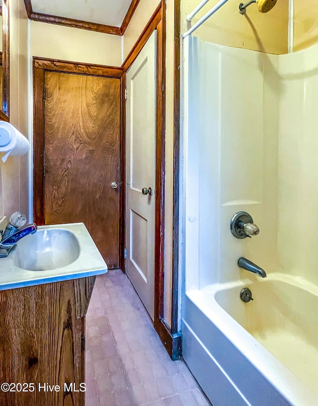 434 Farless Rd, Merry Hill, NC 27957 - bathroom featuring tub / shower combination and vanity