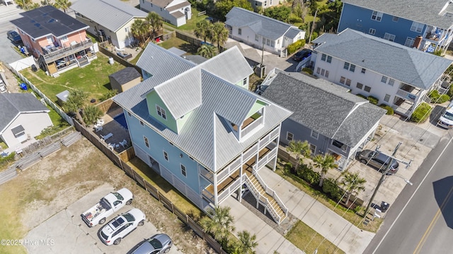 aerial view of residential area