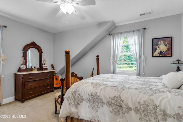 3297 Bay City Rd, Aurora, NC 27806 - bedroom featuring light carpet and ceiling fan