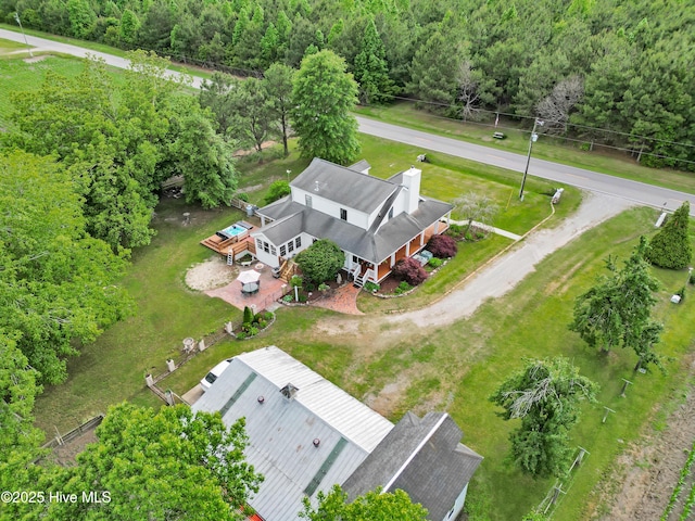 3297 Bay City Rd, Aurora, NC 27806 - view from above of property with a forest