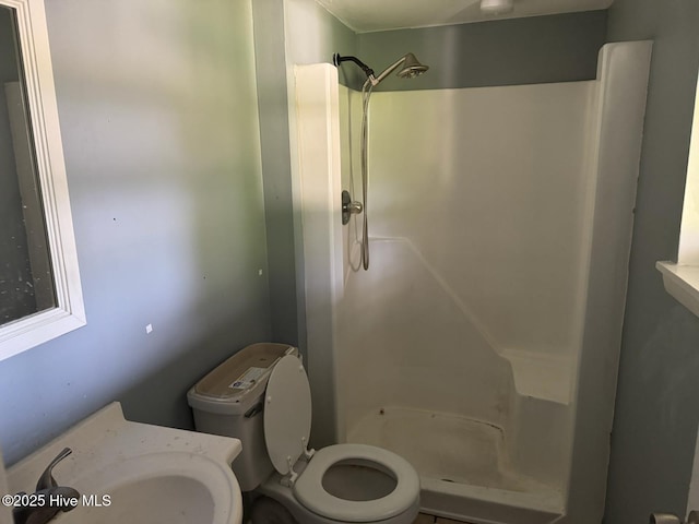 7 Walnut Dr, Jacksonville, NC 28546 - bathroom featuring a shower stall, a sink, and toilet