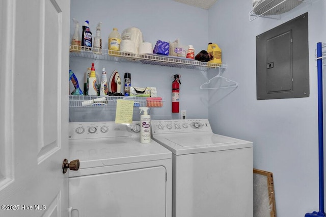 1912 Goose Creek Rd SW Unit 4302, Ocean Isle Beach, NC 28469 - laundry room with washing machine and dryer and electric panel