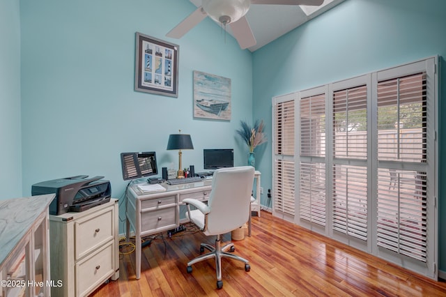 6025 Inland Greens Dr, Wilmington, NC 28405 - office space with ceiling fan and light wood finished floors