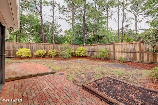 6025 Inland Greens Dr, Wilmington, NC 28405 - fenced backyard with a patio and a garden