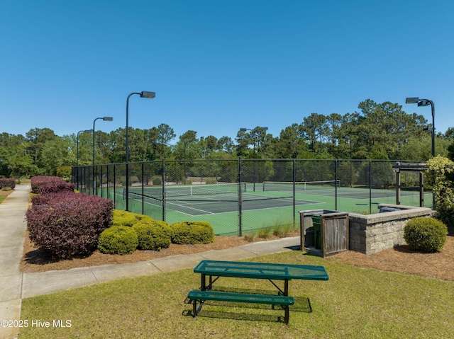 view of tennis court
