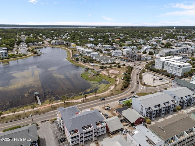 aerial view of a large body of water
