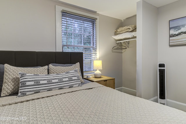 bedroom with baseboards