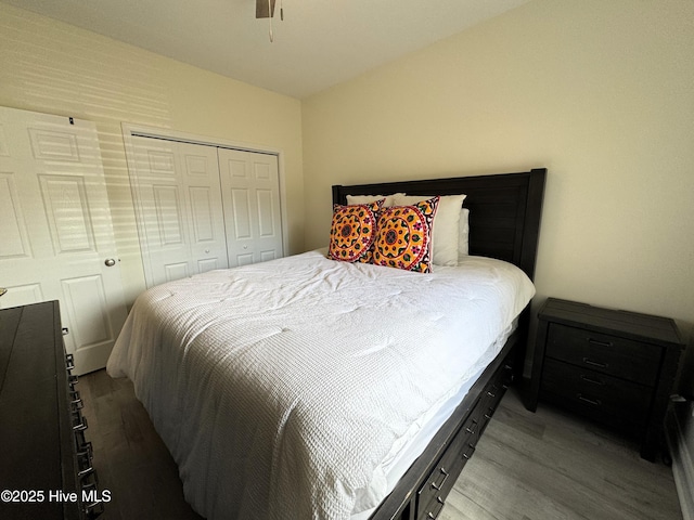 4983 Kona Ct Unit 1, Southport, NC 28461 - bedroom featuring wood finished floors and a closet
