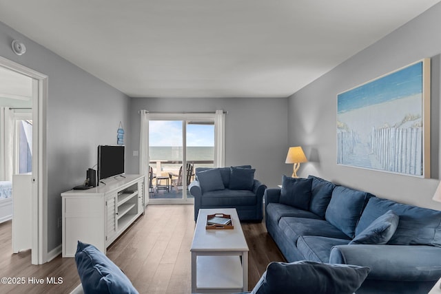 608 Carolina Beach Ave N Unit 3C, Carolina Beach, NC 28428 - living area featuring wood finished floors