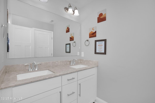 full bath featuring double vanity