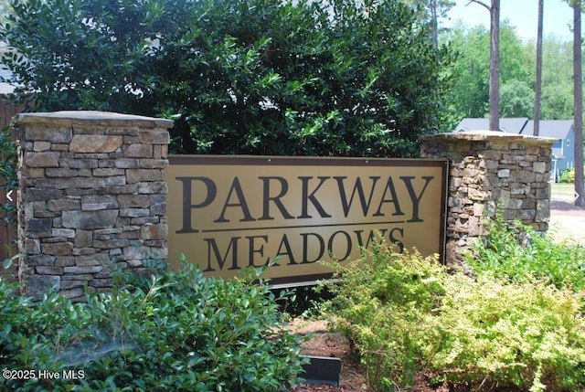 view of community sign