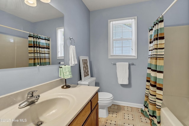 100 Sycamore Ln, Elizabeth City, NC 27909 - bathroom with toilet, baseboards, and vanity