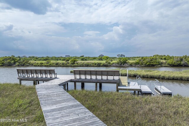 130 Sea Oaks Ct, North Topsail Beach, NC 28460 - dock area with a water view