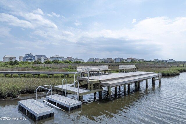 130 Sea Oaks Ct, North Topsail Beach, NC 28460 - dock with a water view and a residential view