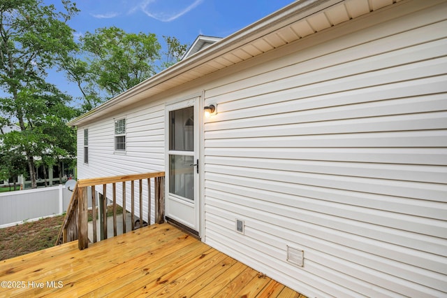 wooden deck with fence