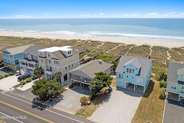 aerial view of expansive beach