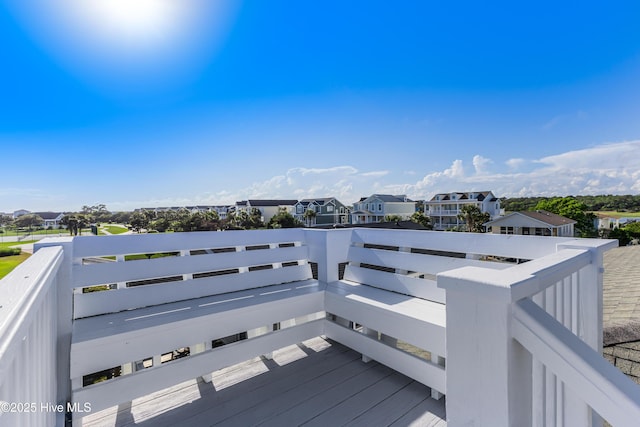 deck featuring a residential view