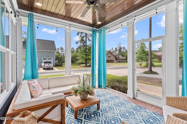 212 Cornubia Dr, Castle Hayne, NC 28429 - sunroom / solarium featuring healthy amount of natural light and a ceiling fan