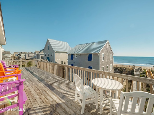4388 Island Dr, North Topsail Beach, NC 28460 - deck featuring a water view