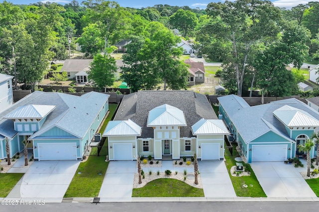 aerial perspective of suburban area
