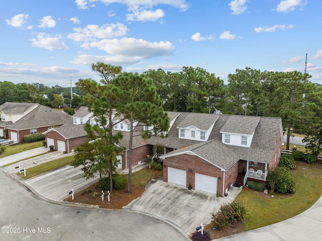 aerial perspective of suburban area