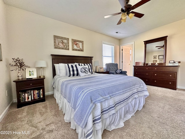 207 Rhonda Rd, Elizabeth City, NC 27909 - bedroom with light carpet, baseboards, and ceiling fan