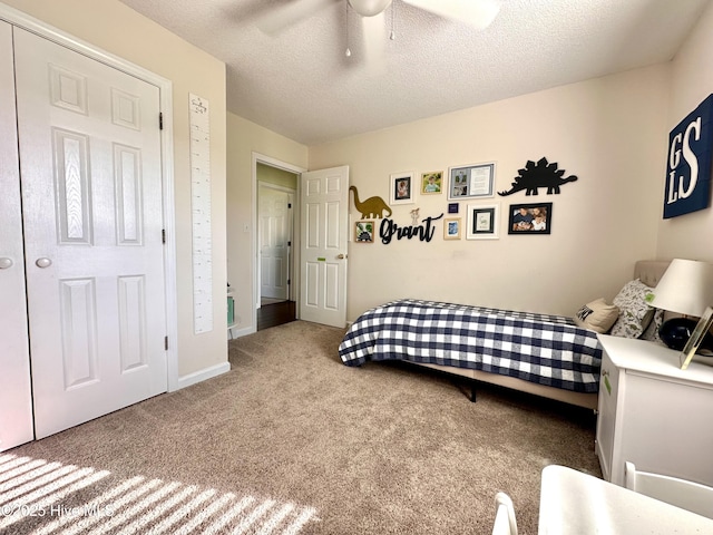 207 Rhonda Rd, Elizabeth City, NC 27909 - carpeted bedroom featuring a textured ceiling and ceiling fan