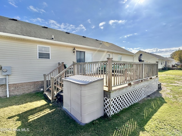 207 Rhonda Rd, Elizabeth City, NC 27909 - back of house with a wooden deck and a yard