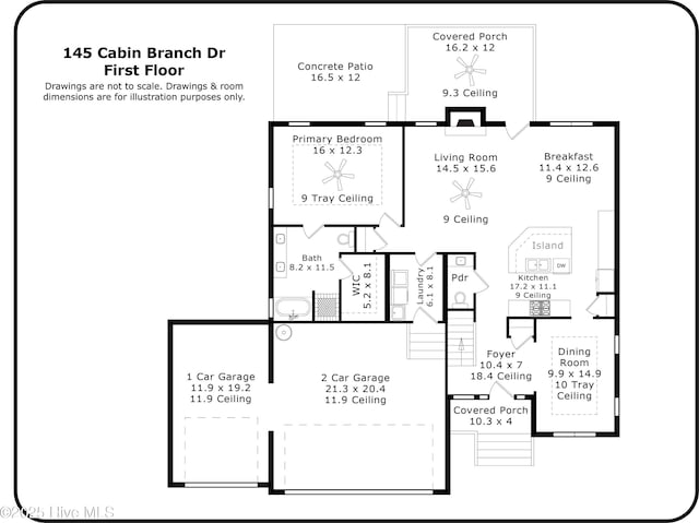 145 Cabin Branch Dr, Carthage, NC 28327 - property floor plan
